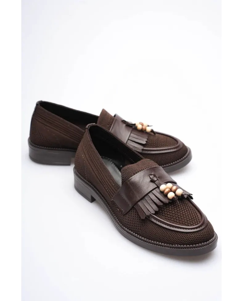 Kadın Acı Kahve Püsküllü Günlük Ayakkabı TR30MS01C