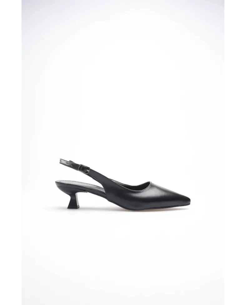 Kadın Siyah Kısa Topuklu Ayakkabı TR20MS04A