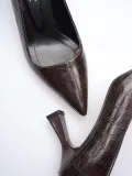 Acı Kahve Kroko Topuklu Kadın Stiletto TR20MS02G