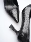 Siyah Kroko Topuklu Kadın Stiletto TR20MS02F