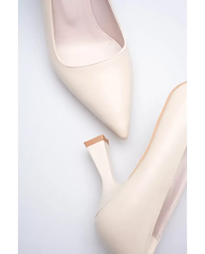 Bej Topuklu Kadın Stiletto TR20MS02C