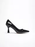 Siyah Rugan Topuklu Kadın Stiletto TR20MS02E
