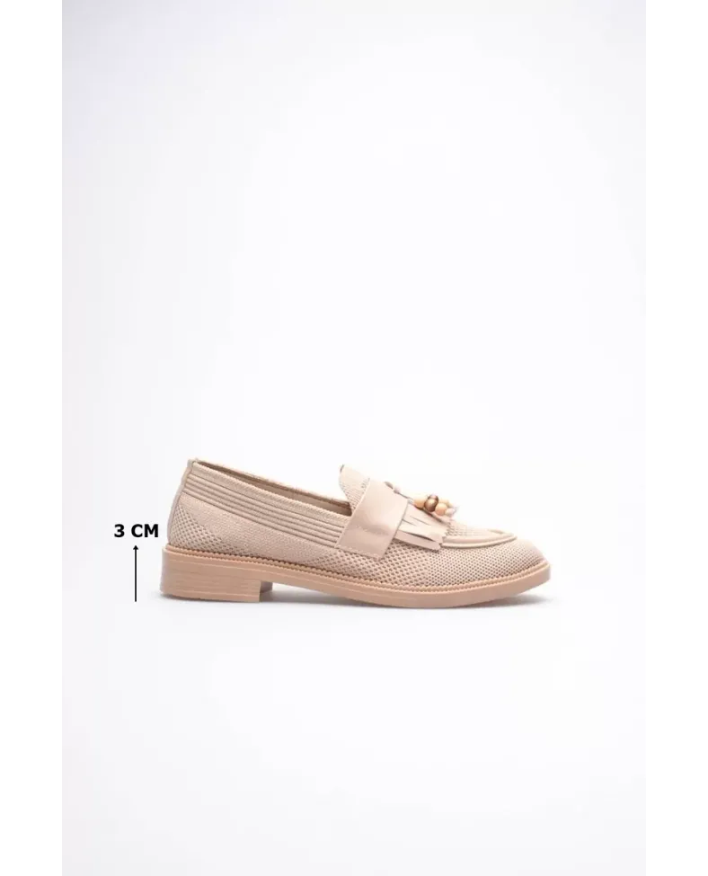 Kadın Bej Püsküllü Günlük Ayakkabı TR30MS01B