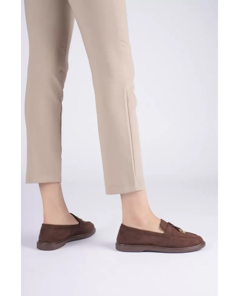 Kadın Acı Kahve Günlük Süet Ayakkabı TR27MS10D