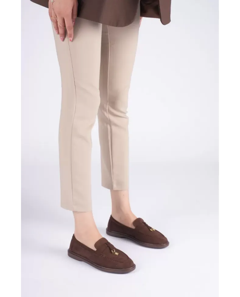 Kadın Acı Kahve Günlük Süet Ayakkabı TR27MS10D