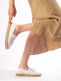 Kadın Beyaz Triko Jüt Sargı El Yapımı Espadril TR44MY01B