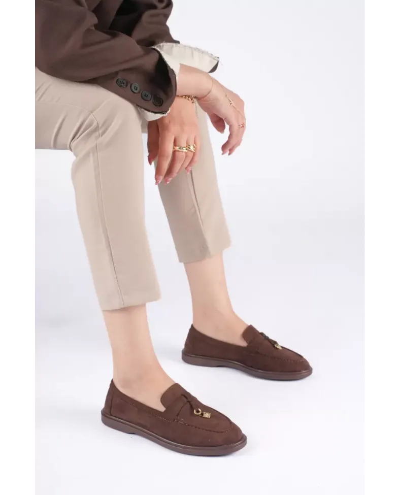 Kadın Acı Kahve Günlük Süet Ayakkabı TR27MS10D