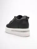 Kadın 8cm Boy Uzatan Gizli Topuklu Siyah Spor Ayakkabı TR04MS01A