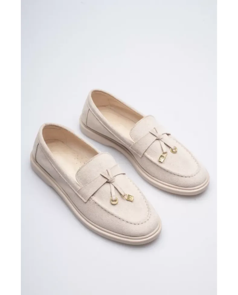 Kadın Bej Günlük Süet Ayakkabı TR27MS10B