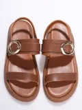 Kadın Taba 2cm Topuk Boyu Yazlık Rahat Sandalet TR27MY05B