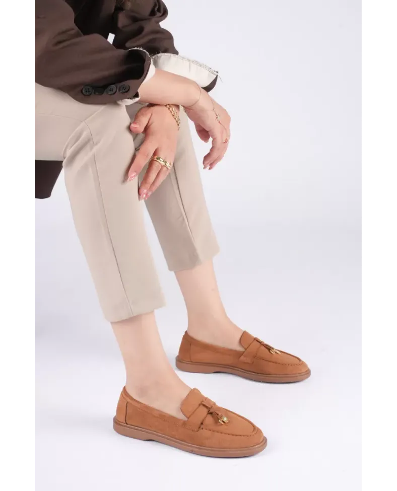 Kadın Taba Günlük Süet Ayakkabı TR27MS10C