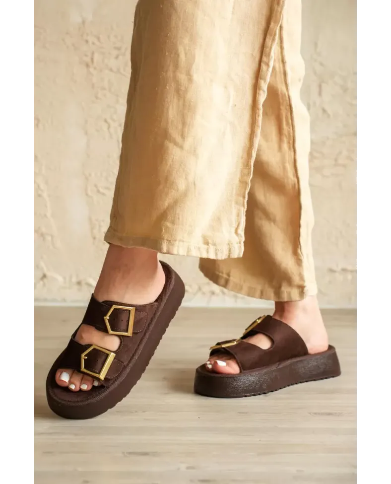 Kadın Kahverengi Günlük Terlik TR19MY02C