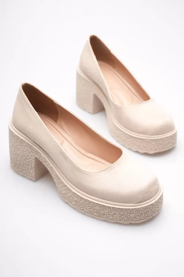 Kadın Bej Süet Günlük Ayakkabı TR06MS04F