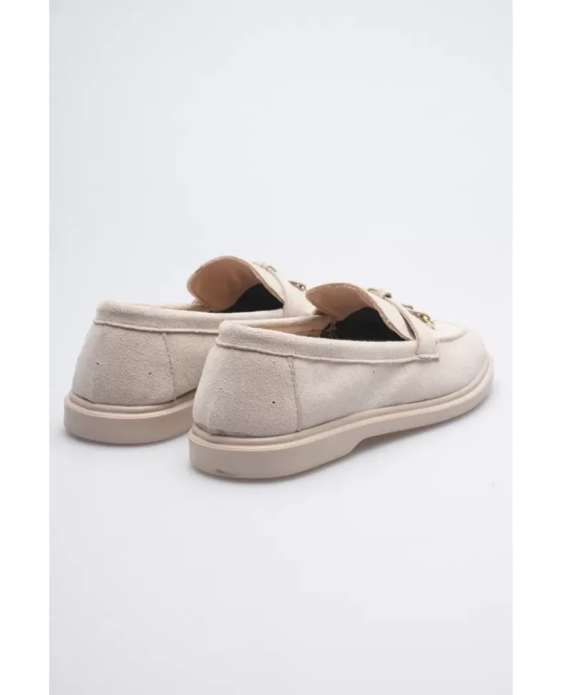 Kadın Bej Günlük Süet Ayakkabı TR27MS10B