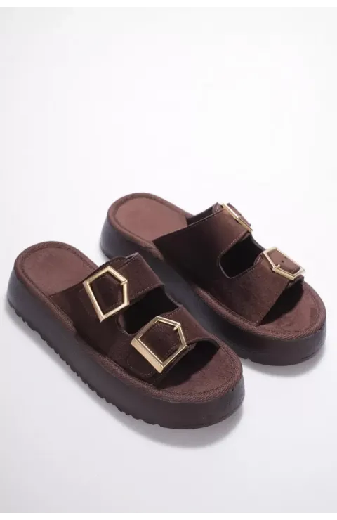 Kadın Kahverengi Günlük Terlik TR19MY02C