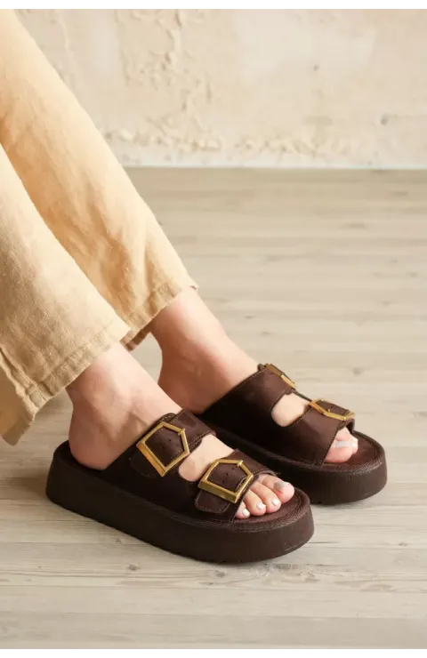 Kadın Kahverengi Günlük Terlik TR19MY02C