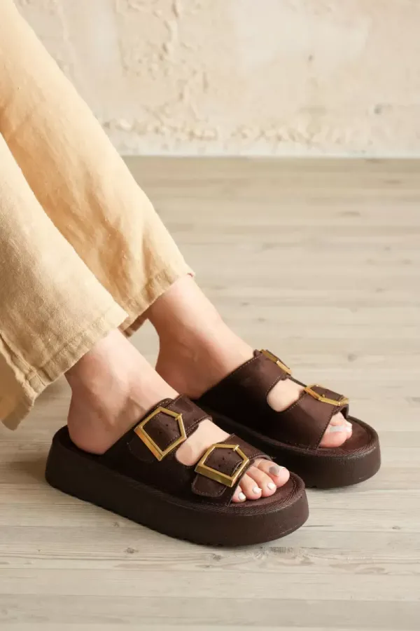 Kadın Kahverengi Günlük Terlik TR19MY02C