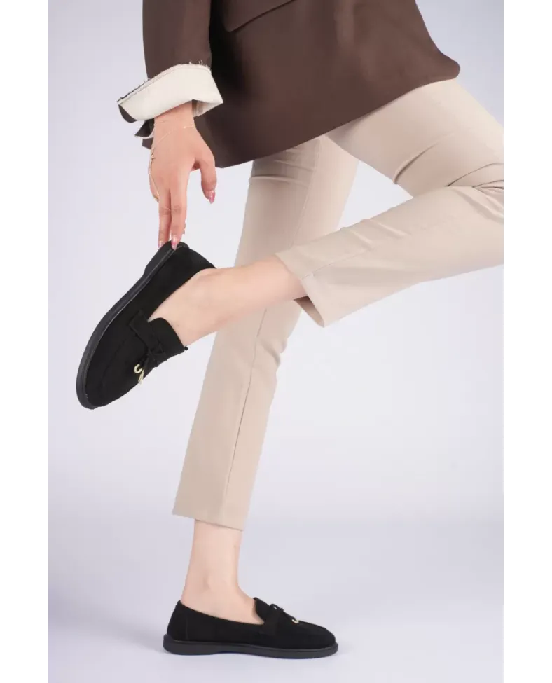 Kadın Siyah Günlük Süet Ayakkabı TR27MS10A