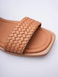 Taba Örgü Desenli Hakiki Deri Sandalet TR31MY20E