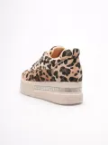 Kadın 8cm Boy Uzatan Gizli Topuklu Leopar Spor Ayakkabı TR04MS01E