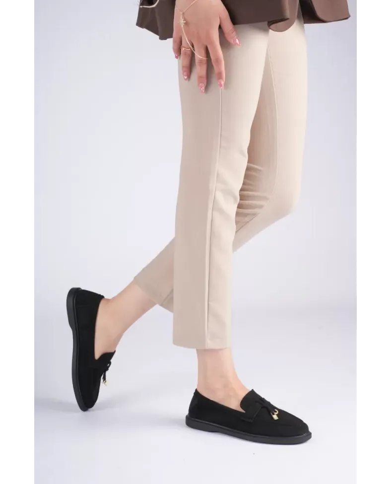 Kadın Siyah Günlük Süet Ayakkabı TR27MS10A