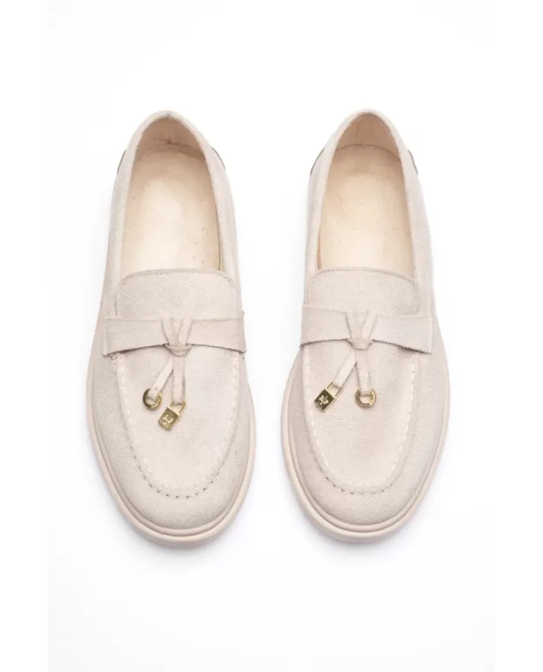 Kadın Bej Günlük Süet Ayakkabı TR27MS10B