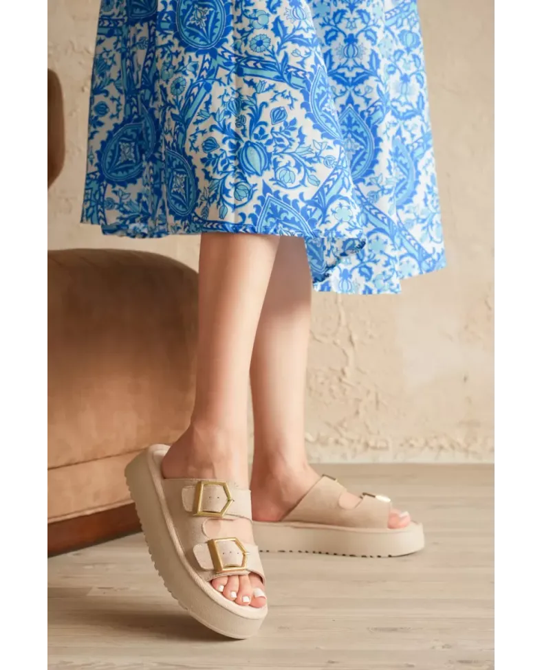 Kadın Bej Günlük Terlik TR19MY02B