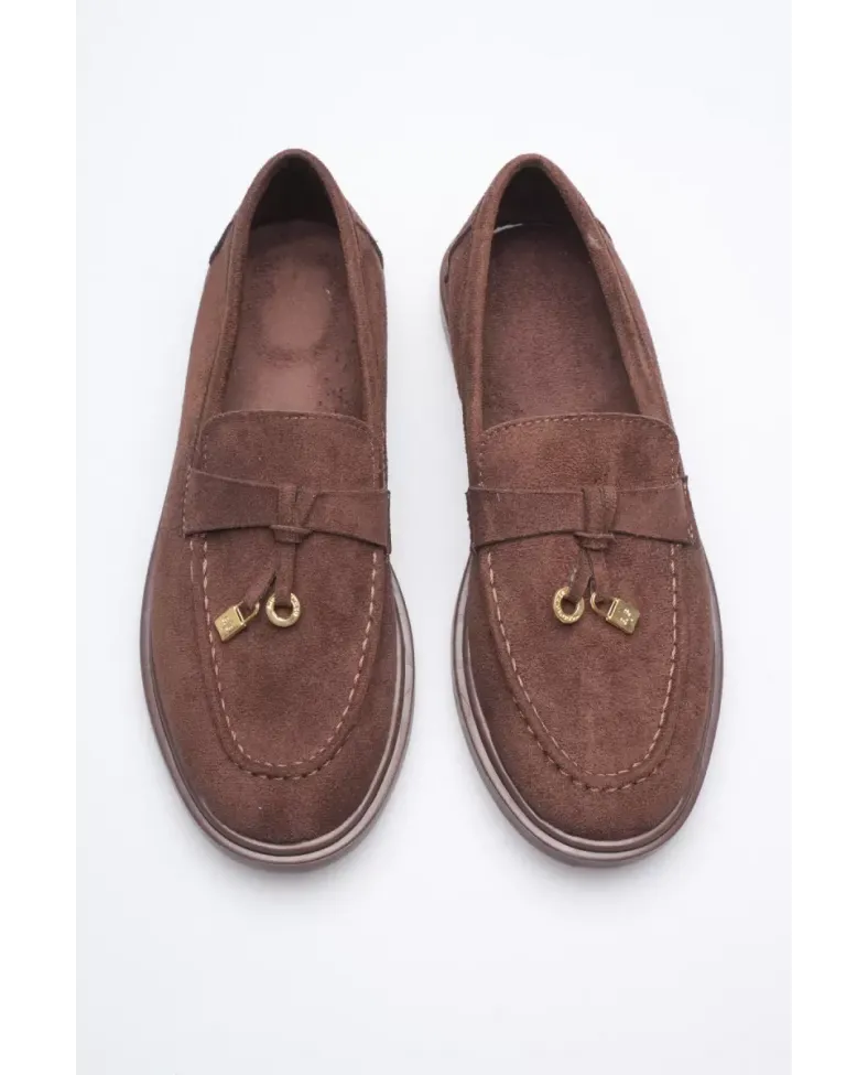 Kadın Acı Kahve Günlük Süet Ayakkabı TR27MS10D