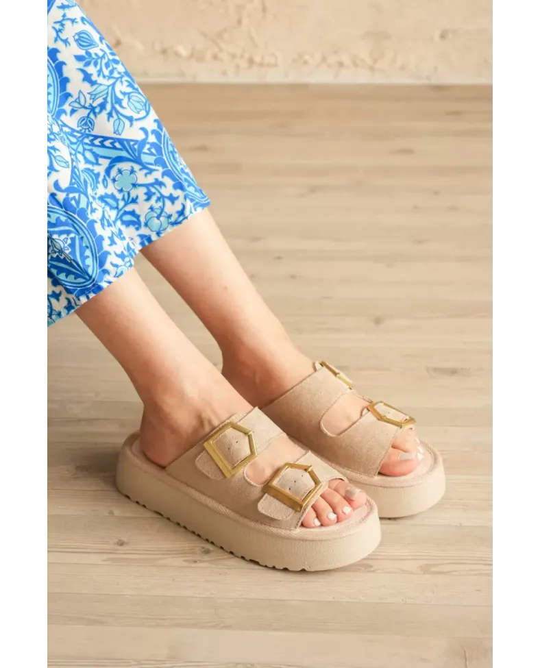 Kadın Bej Günlük Terlik TR19MY02B