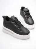 Siyah Kadın Gizli Topuklu Sneaker TR04MS01A