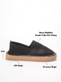 Kadın Siyah Triko Jüt Sargı El Yapımı Espadril TR44MY01A
