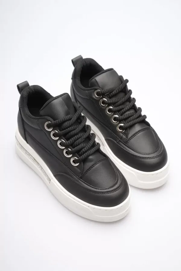 Siyah Kadın Gizli Topuklu Sneaker TR04MS01A