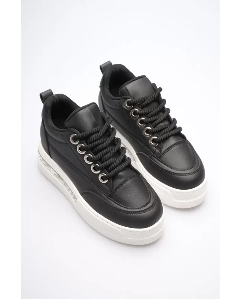 Siyah Kadın Gizli Topuklu Sneaker TR04MS01A