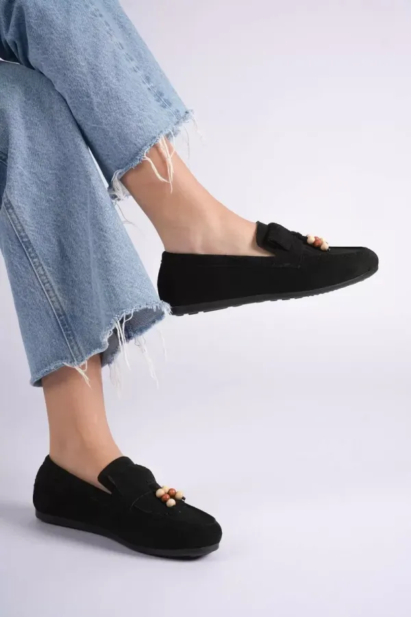 Kadın Siyah Süet Günlük Ayakkabı  TR19MS03A