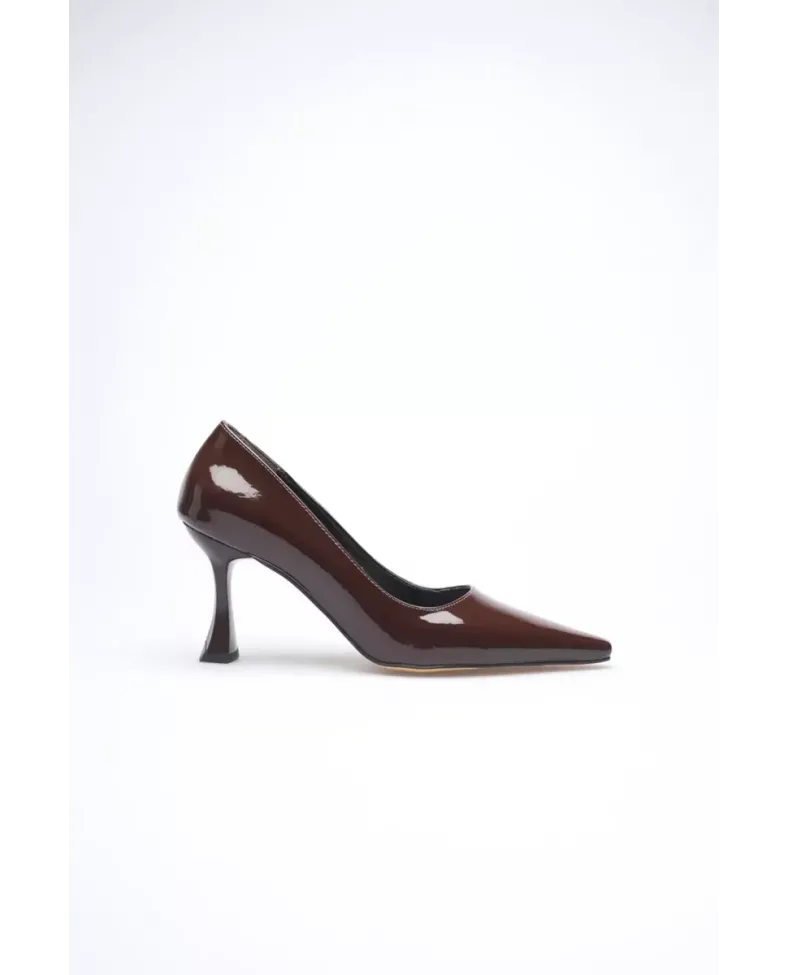 Kadın Rugan Acı Kahve Stiletto TR08MS27M