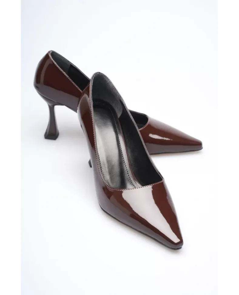 Kadın Rugan Acı Kahve Stiletto TR08MS27M