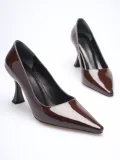 Kadın Rugan Acı Kahve Stiletto TR08MS27M