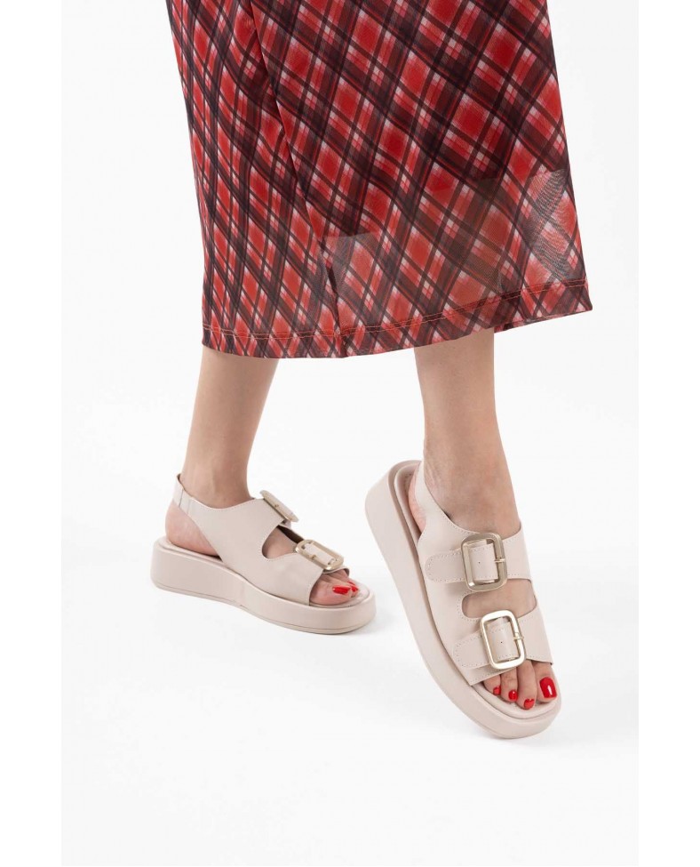 Bej Cilt Kadın Sandalet TR17MY02C