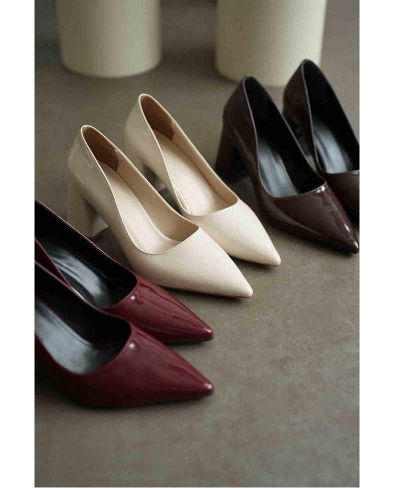 Bej Rugan Kadın Topuklu Ayakkabı TR08MS16E