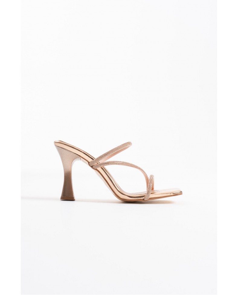 Altın Taşlı Topuklu Kadın Terlik TR20MY04G