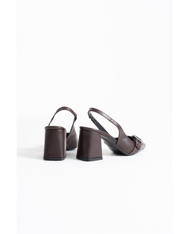 Acı Kahve Cilt Kadın Topuklu Ayakkabı TR08MS07F