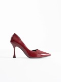 Kadın Bordo Rugan Topuklu Ayakkabı TR08MS45K