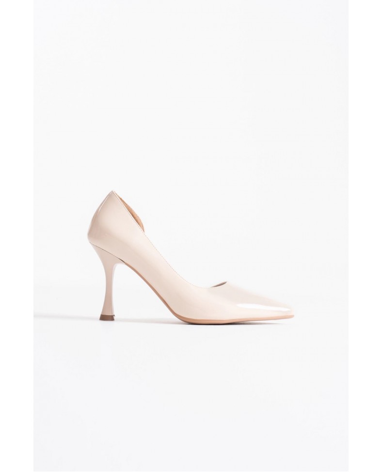 Kadın Bej Rugan Topuklu Ayakkabı TR08MS45H