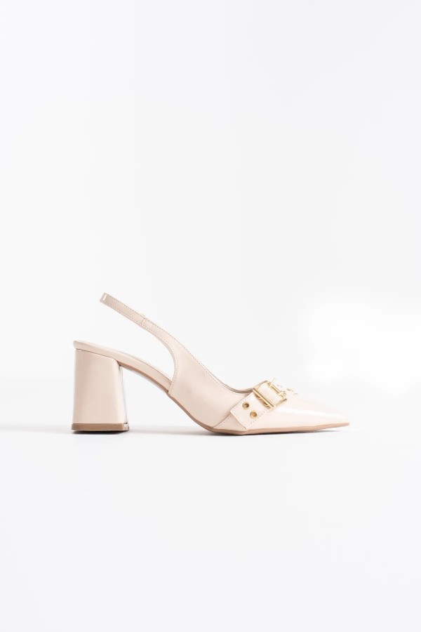 Bej Rugan Kadın Topuklu Ayakkabı TR08MS07B