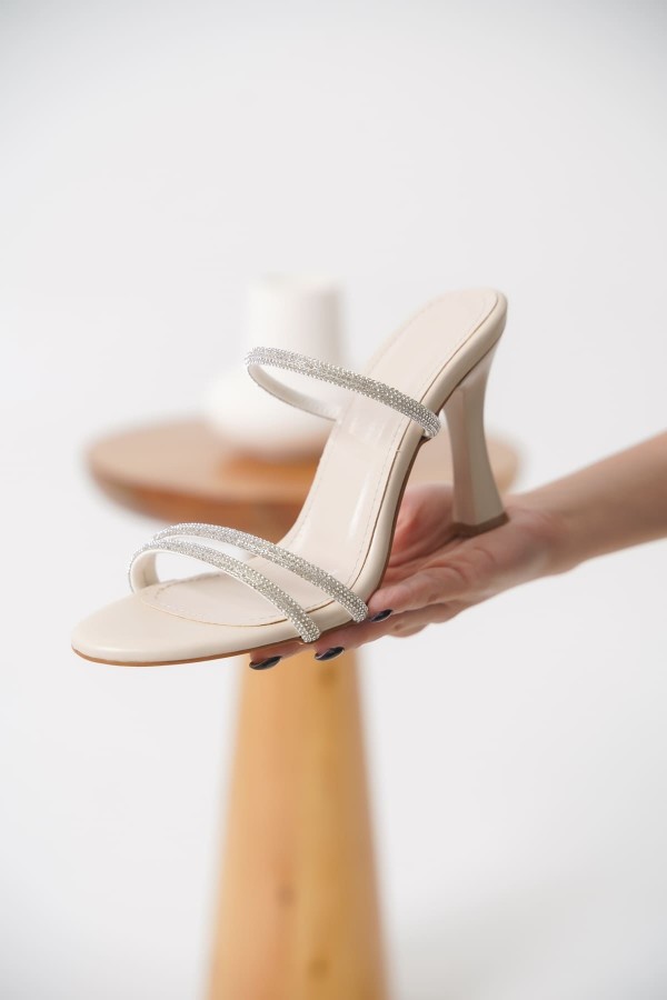 Topuklu Bej Kadın Terlik TR20MY24C