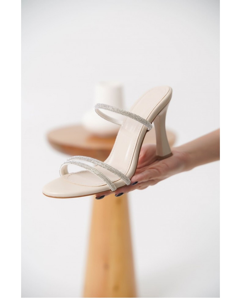 Topuklu Bej Kadın Terlik TR20MY24C