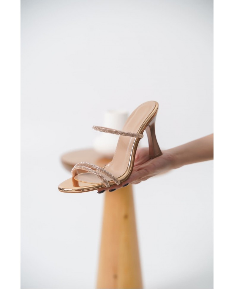 Topuklu Rose Gold Kadın Terlik TR20MY24F