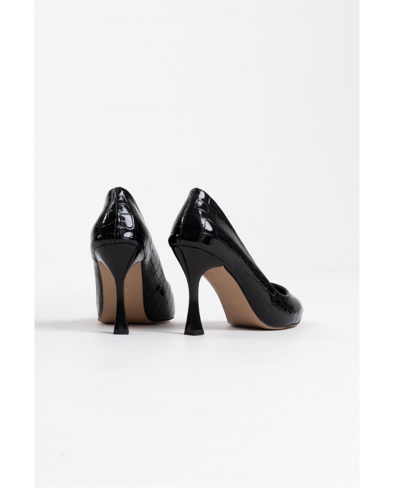 Kadın Siyah Kroko Rugan Stiletto TR08MS10A Somersan Giyim | Kadın, Erkek ve Çocuk Moda
