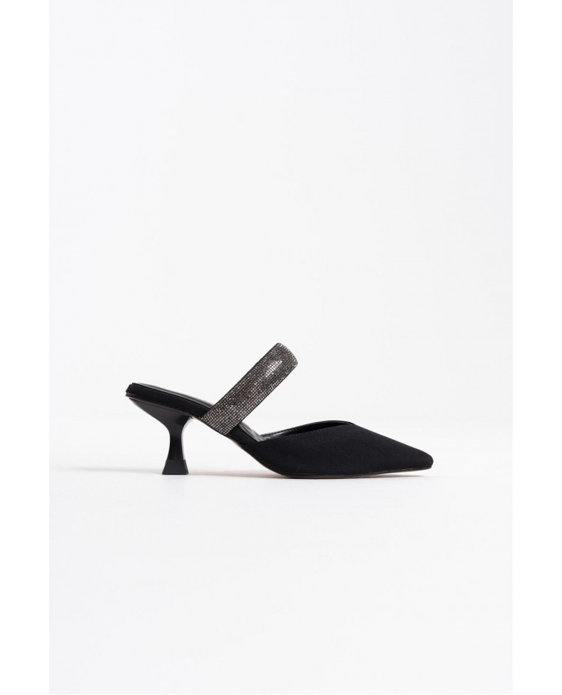 Topuklu Siyah Kadın Terlik TR08MS13A