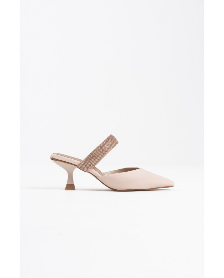 Topuklu Bej Kadın Terlik TR08MS13B